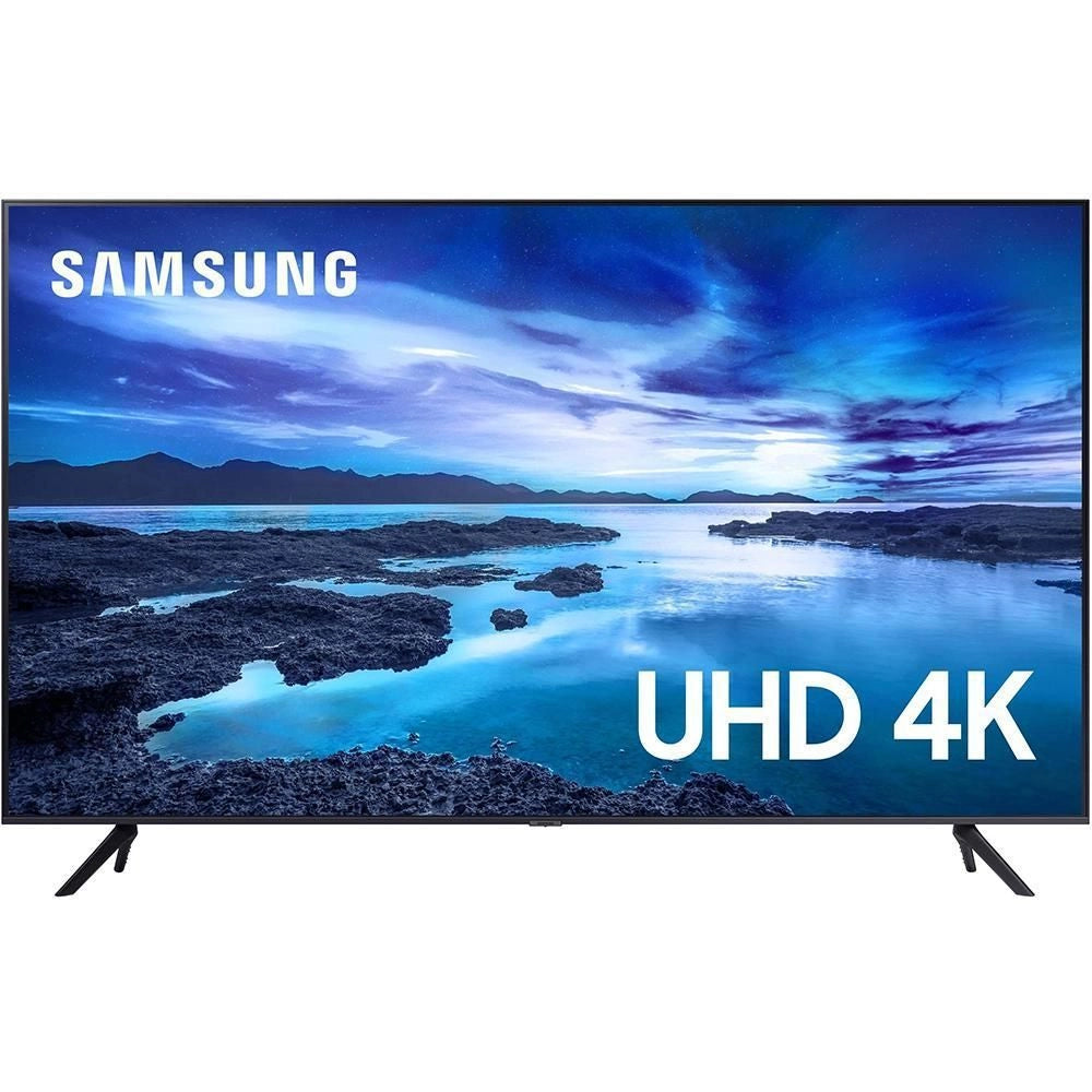 Smart Tv 43" UHD Samsung 4k 43AU7700 Processador Crystal 4k Tela Sem Limites Alexa Built In Controle Único