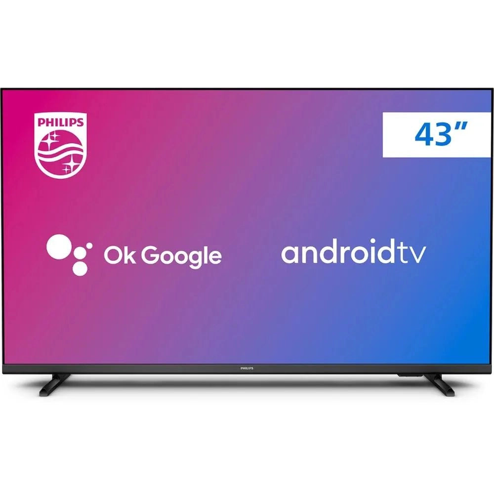 Smart TV Philips 43" Full HD Android 43PFG6917/78 Comando de Voz HDR 3 HDMI Wifi 5G Bluetooth Dolby Atmos