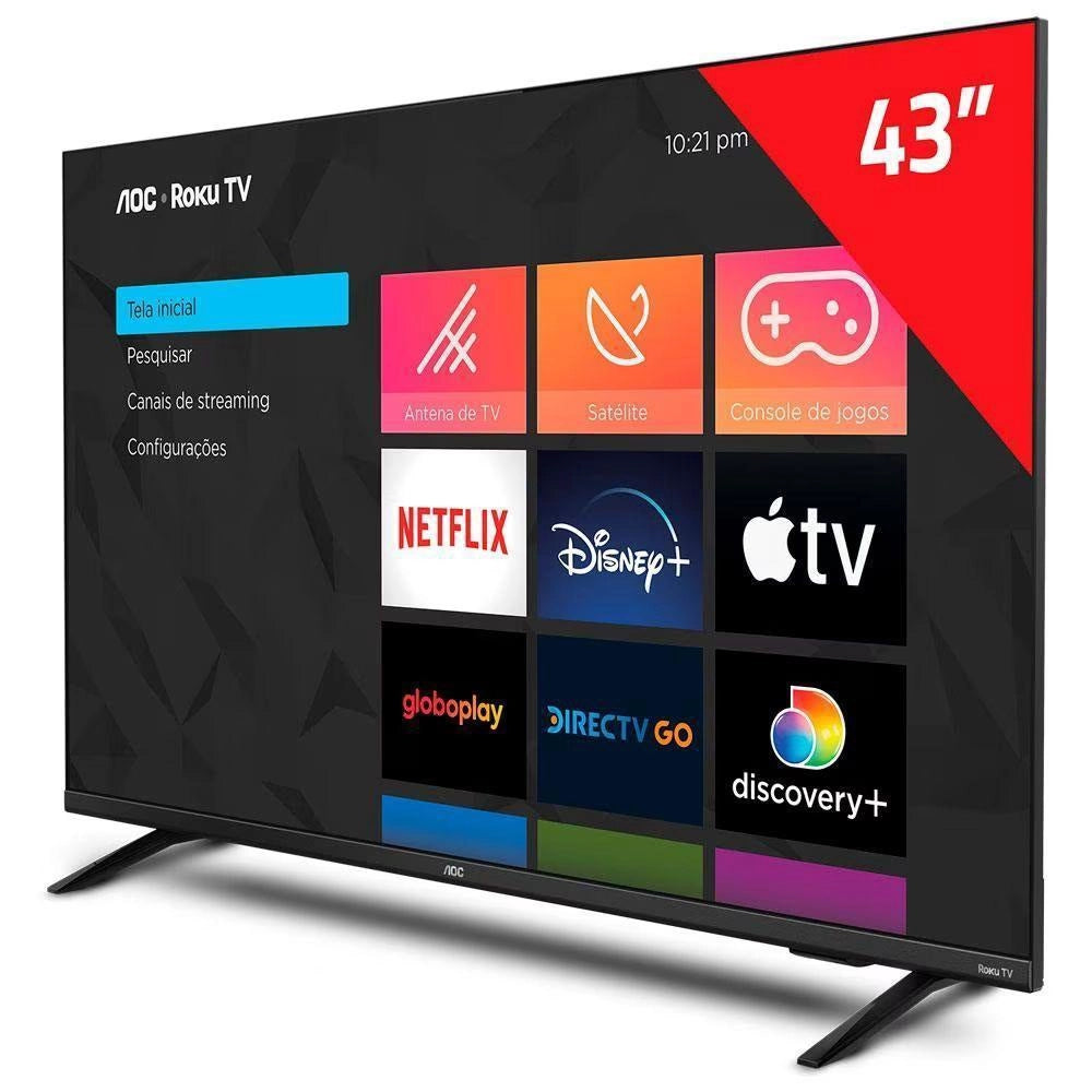 Smart Tv 43 Aoc Full Hd 43S5135/78G Roku Tv