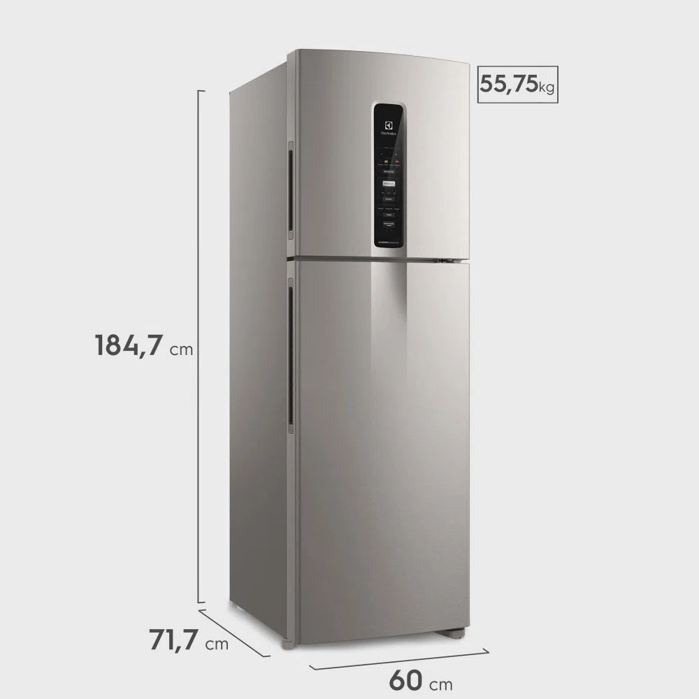 Geladeira Electrolux Frost Free Duplex Efficient Com Autosense Cor Inox Look 410L (IF45S)