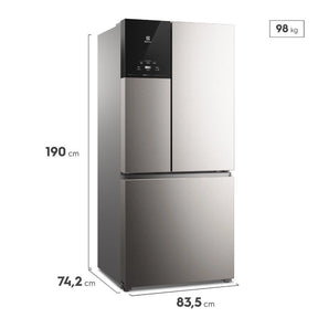 Geladeira Electrolux Frost Free Inverter 590L AutoSense 3 Portas Cor Inox Look (IM8S)