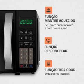 Micro-Ondas Mondial MO0121B 21 Litros Tira Odor Preto