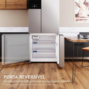 Geladeira Electrolux Frost Free Inverter 590L AutoSense 3 Portas Cor Inox Look (IM8S)